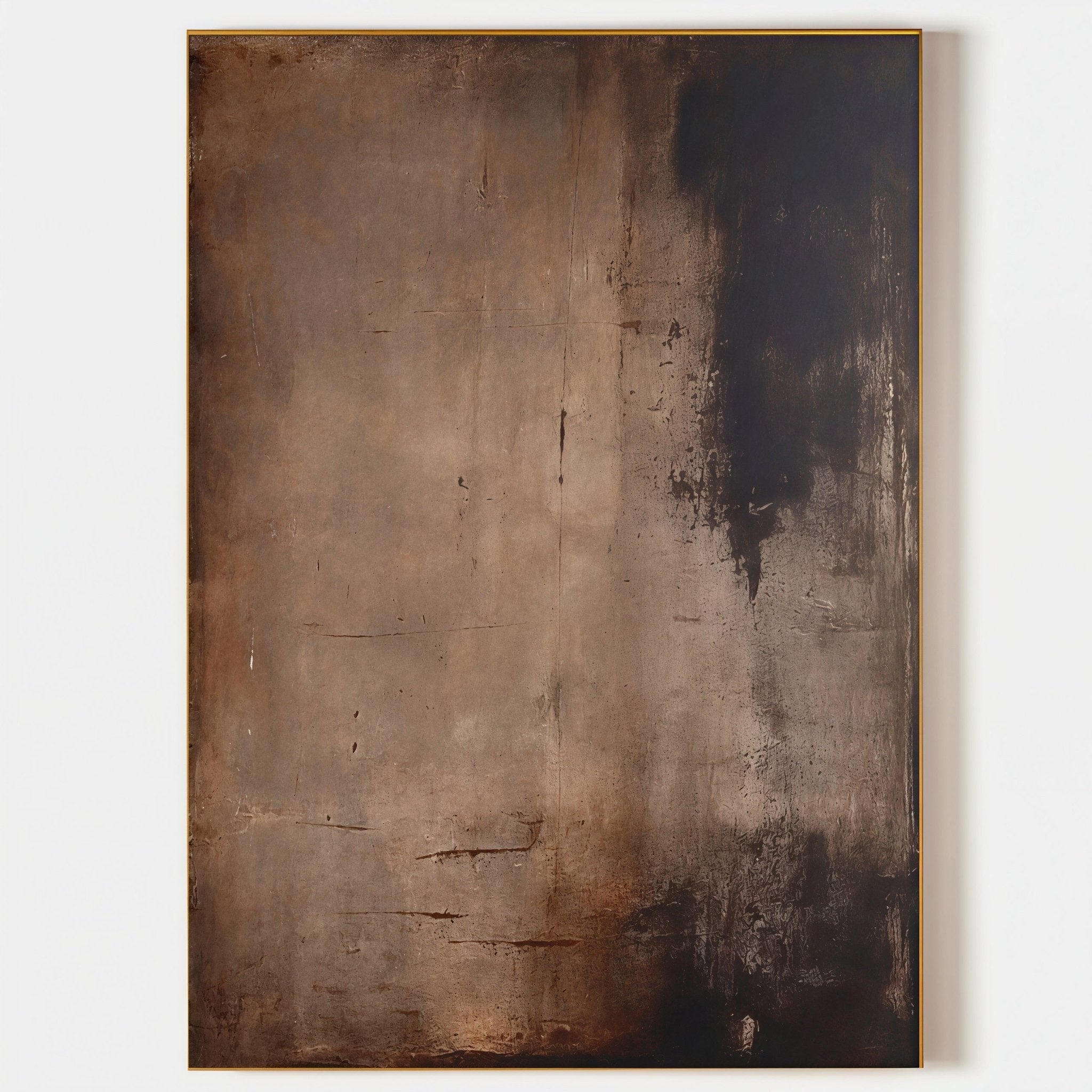 Wabi - Sabi Brown Abstract Oil Painting SR0084 - Viral Wall Art